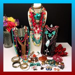 Boho hippie bohemian jewelry lot designer signed